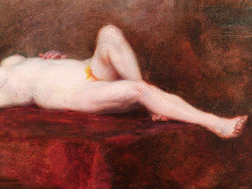 École FRANÇAISE du XIXème siècle, entourage de Gustave COURBET, La Belle Rousse