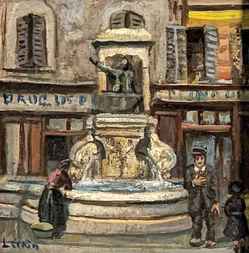 "oil On Canvas By Marcel Leprin Fontaine De Village Definitely One Of The Fountains Of The Basket