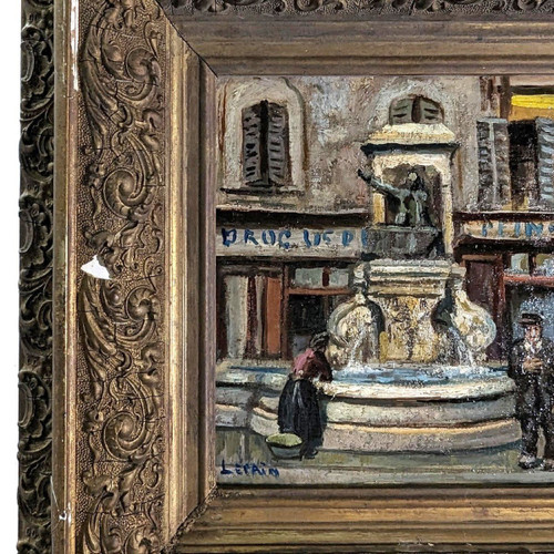 "oil On Canvas By Marcel Leprin Fontaine De Village Definitely One Of The Fountains Of The Basket