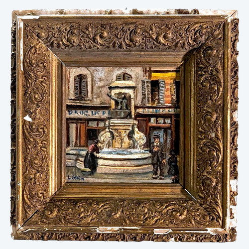 "oil On Canvas By Marcel Leprin Fontaine De Village Definitely One Of The Fountains Of The Basket