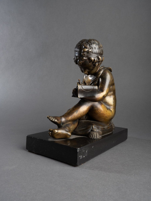 Bronzo raffigurante l'allegoria della geometria, XIX secolo