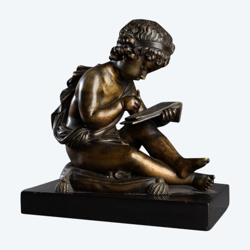 Bronzo raffigurante l'allegoria della geometria, XIX secolo