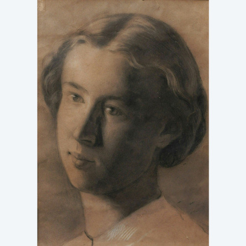 Attributed to Eugène-Emmanuel-Amaury PINEU-DUVAL, known as AMAURY-DUVAL, Portrait of a young man