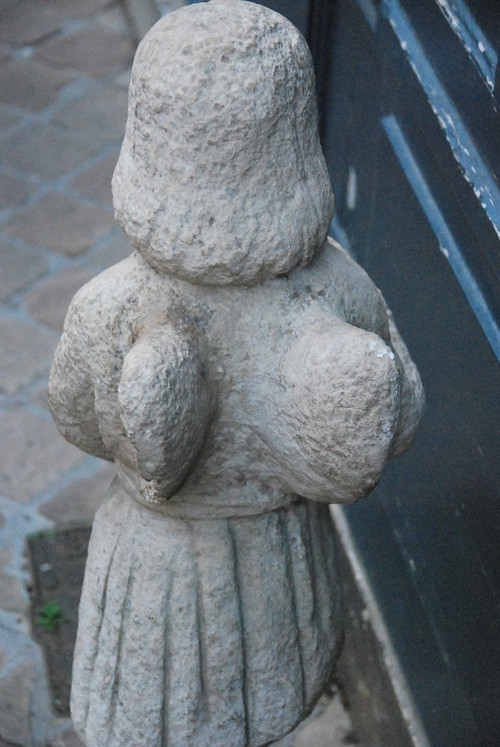 Grand Ange En Pierre Calcaire Du XIXe siècle