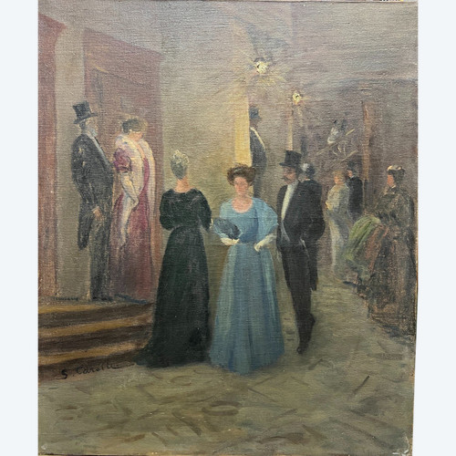 Georges Emile Carette (1854-1933) - l'Entracte à l'Opéra, Circa 1900