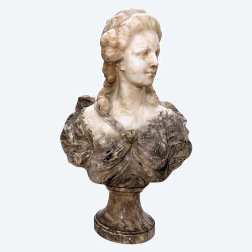Busto (presunto) Di Madame De Lamballe In Alabastro Di Nicolao Landucci
