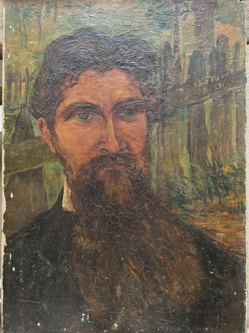 Late 19th Century French School - Portrait of a Man - The Philosopher La Fresnay