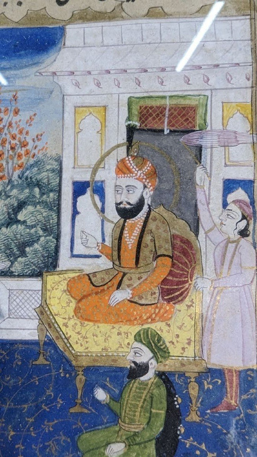 Paire d'Enluminures Persanes XIXème