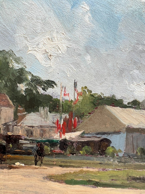 Scuola impressionista francese - Fiera del divertimento a Saint Germain En Laye, 1885