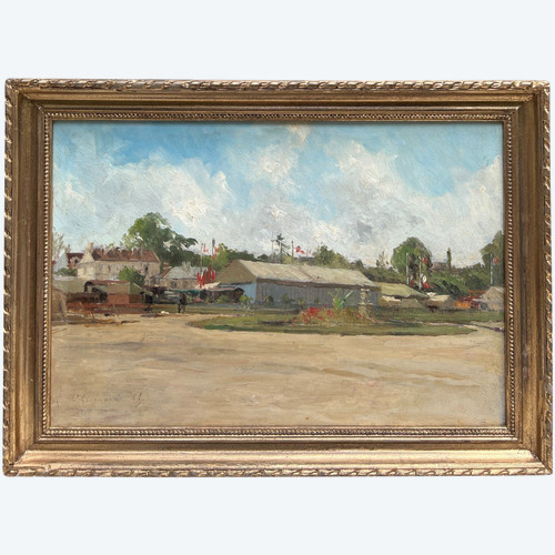 Scuola impressionista francese - Fiera del divertimento a Saint Germain En Laye, 1885