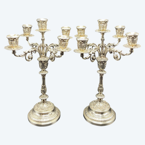 STERLING SILVER CANDELABRAS