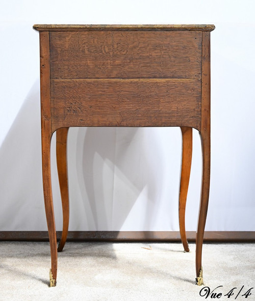 Petite Table Chiffonnière en Bois de Rose et Noyer, style Louis XV – 2ème Moitié XIXe