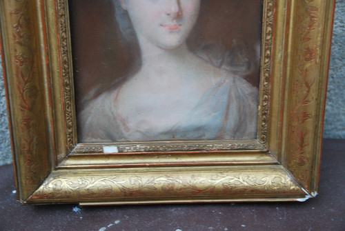 Kleines Pastell, Porträt einer achtzehnten Frau