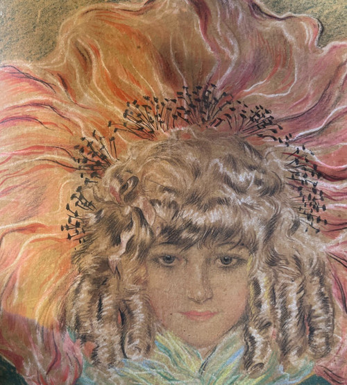 Abel Faivre (1867-1945) - Flower Woman, Circa 1900