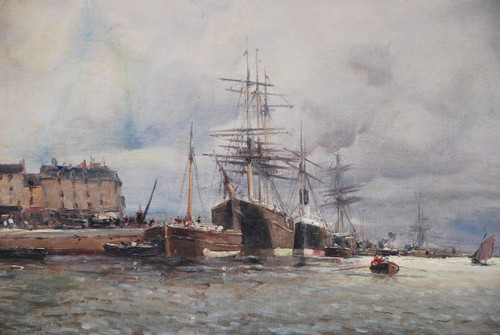 Vue De Rouen, Huile Signée De Letellier