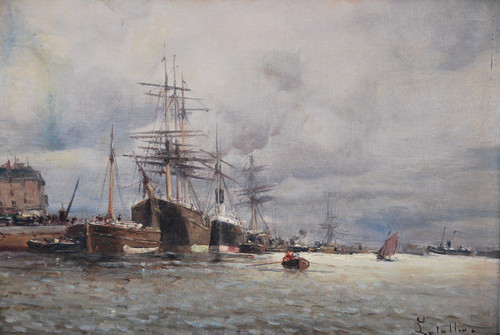 Vue De Rouen, Huile Signée De Letellier