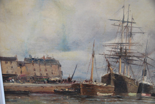 Vue De Rouen, Huile Signée De Letellier