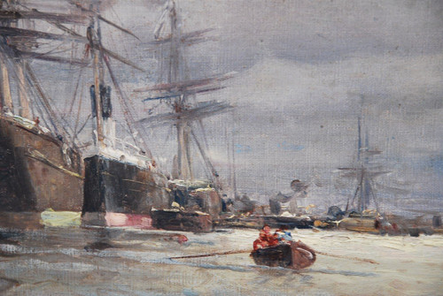 Vue De Rouen, Huile Signée De Letellier