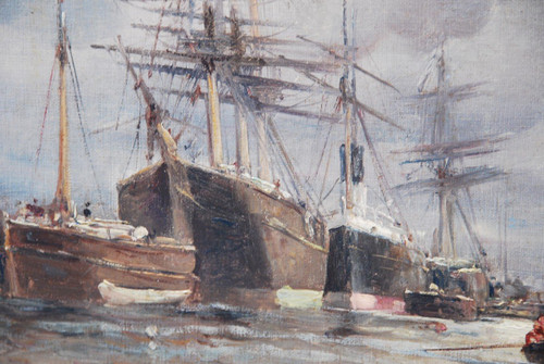 Vue De Rouen, Huile Signée De Letellier