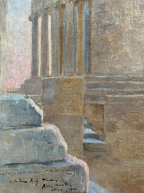 André Brouillet (1857–1914) – Athen, die Akropolis in der Abenddämmerung, 1903