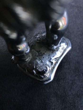 Automaskottchen aus vernickelter Bronze signiert Cardeilhac Paris