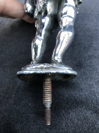 Automaskottchen aus vernickelter Bronze signiert Cardeilhac Paris