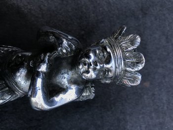 Automaskottchen aus vernickelter Bronze signiert Cardeilhac Paris