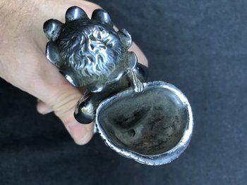 Automaskottchen aus vernickelter Bronze signiert Cardeilhac Paris