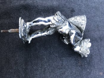 Automaskottchen aus vernickelter Bronze signiert Cardeilhac Paris