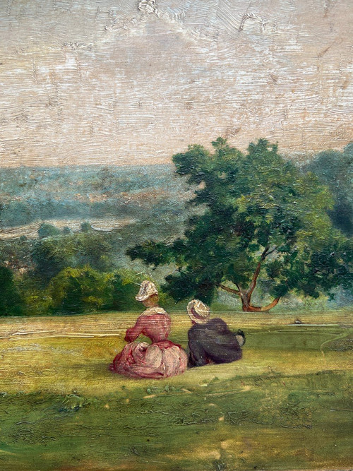 Georges Rouard (xix-xx) - Couple In The Garden, Circa 1890