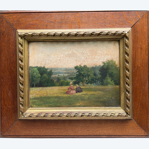 Georges Rouard (xix-xx) - Couple In The Garden, Circa 1890