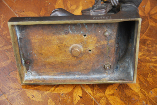 Violinist, Bronze Signed De Tharel