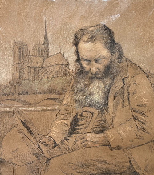 Gustave Poetzsch (1870-1950) - Facing Notre Dame De Paris, 1897