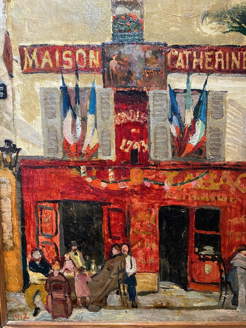 Anselmo Bucci (1887-1955) - Montmartre, Mother Catherine, Place Du Tertre, 1912