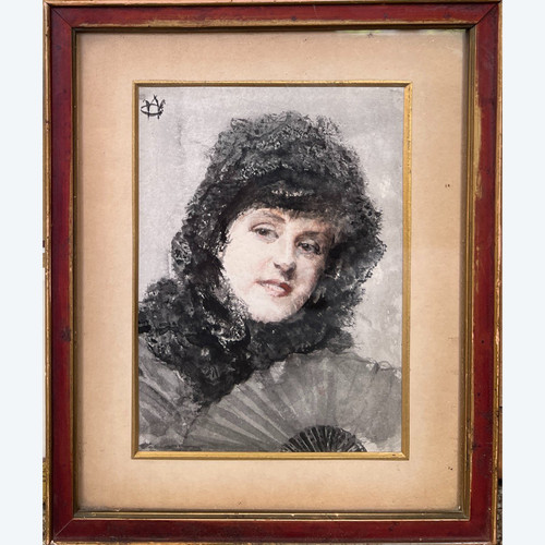 Walter Frederick Osborne (1859-1903) - Portrait De Femme Impressionniste - Ecole Irlandaise