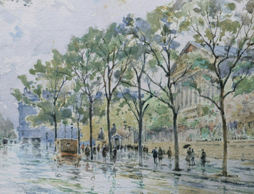 René LEVERD, The Palais Bourbon from the Quai d'Orsay