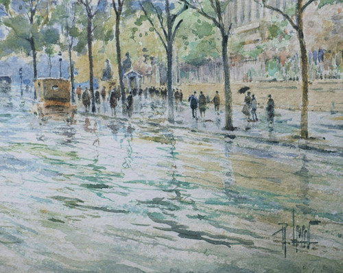 René LEVERD, The Palais Bourbon from the Quai d'Orsay
