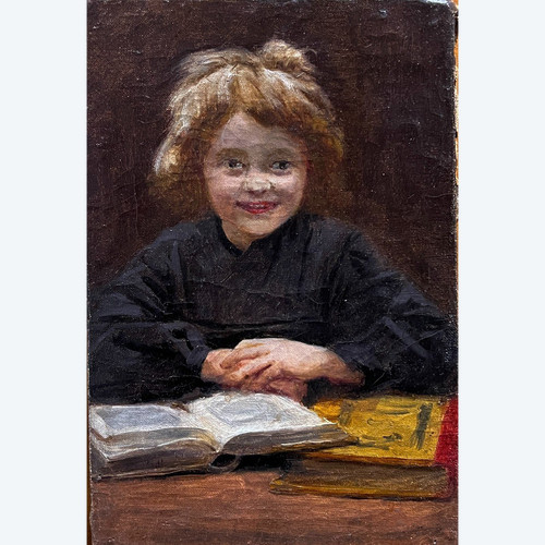 French School From The End Of The 19th Century - The Schoolgirl