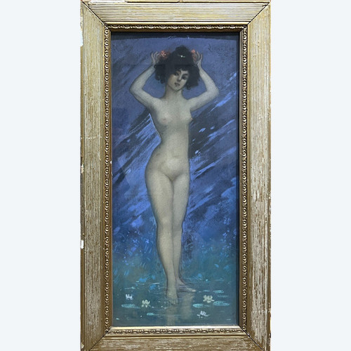 Léon Max (xix-xx) - Art Nouveau Nude, Circa 1900