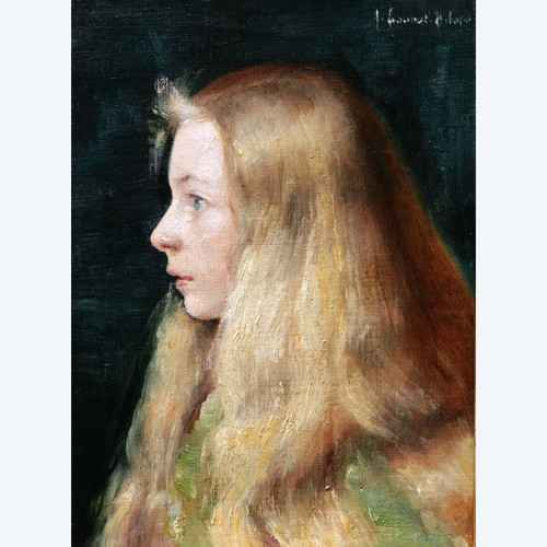 Augustine LOUVAT-BIBARD, Kleines blondes Mädchen im Profil