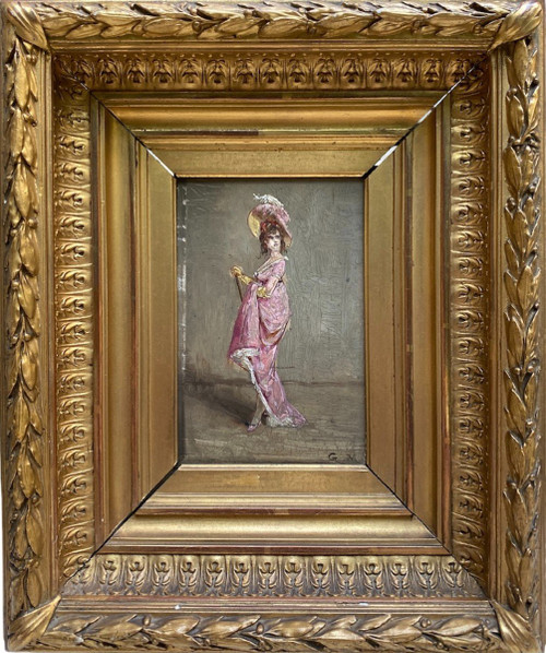 Belgian School From The End Of The 19th Century - Elegant In Character - Gm Monogram