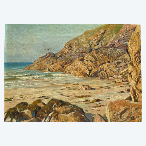Prosper Henri Wirth (1869-1947) - Costa Bretonne, 1912