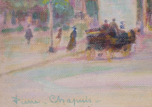 Pierre CHAPUIS, Vue animée en bas de de l'Avenue des Champs-Élysées