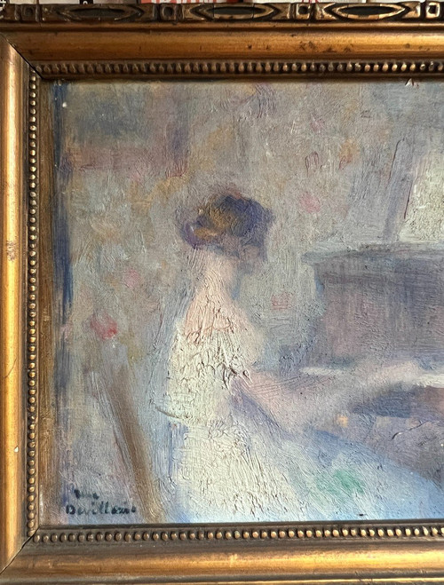 René Léon Marie Devillario (1874-1942) - The Pianist, Circa 1900