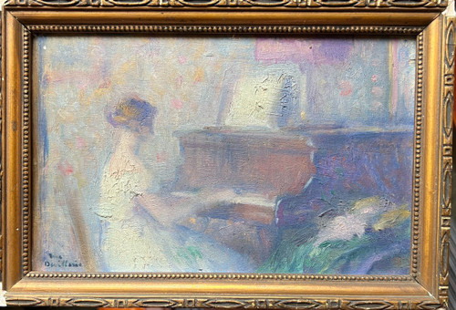 René Léon Marie Devillario (1874-1942) - The Pianist, Circa 1900