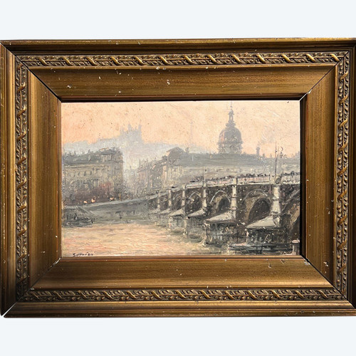 Joaquim Miro Argenter (1869-1914) - Lyon, The Guillotière Bridge, Fourvière, Circa 1900