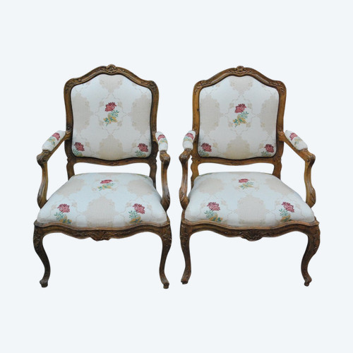 Paire De Fauteuils à Chassis époque Louis XV