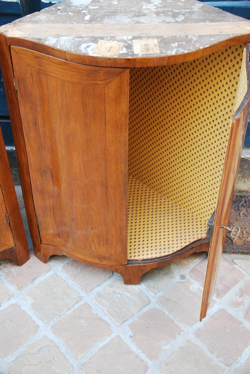 Paire d'Encoignures Bois Naturel XVIIIe siècle