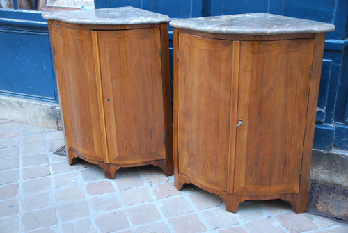 Paire d'Encoignures Bois Naturel XVIIIe siècle