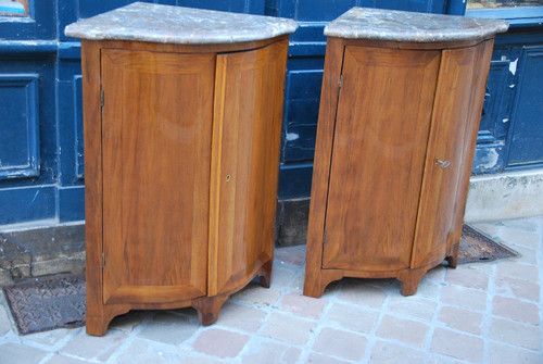 Paire d'Encoignures Bois Naturel XVIIIe siècle